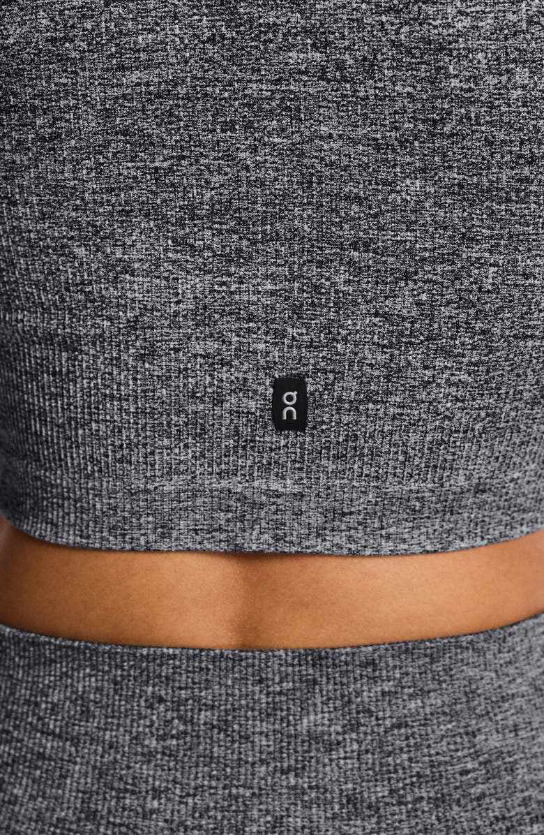 On Studio Crop Tank, Alternate, color, Graphite Heather