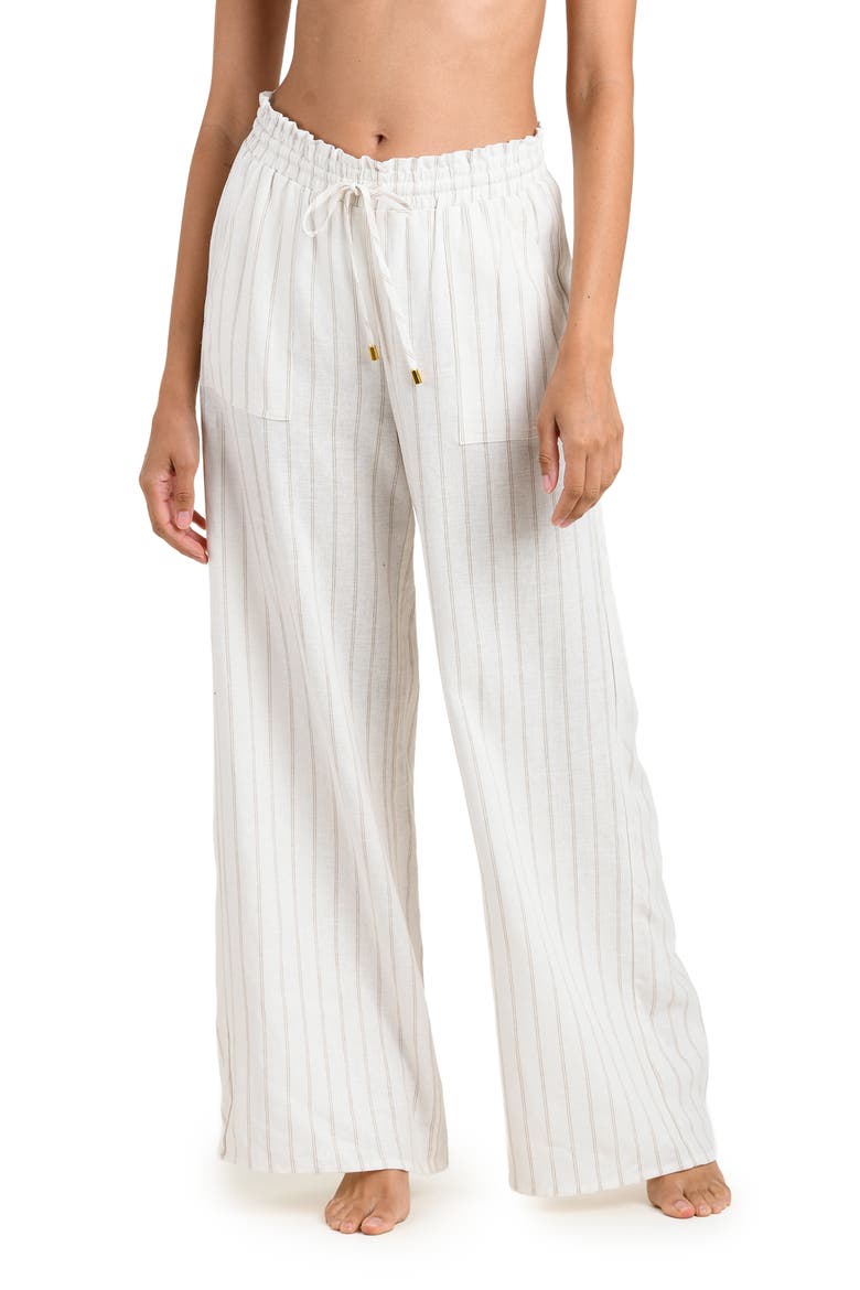 Delphine Coast Wide Leg Cover-Up Pants, Main, color, CREAM