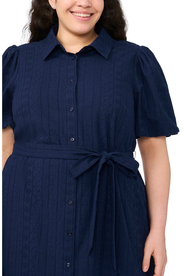 Embroidered Tie Waist Maxi Shirtdress, Alternate, color, CLASSIC NAVY