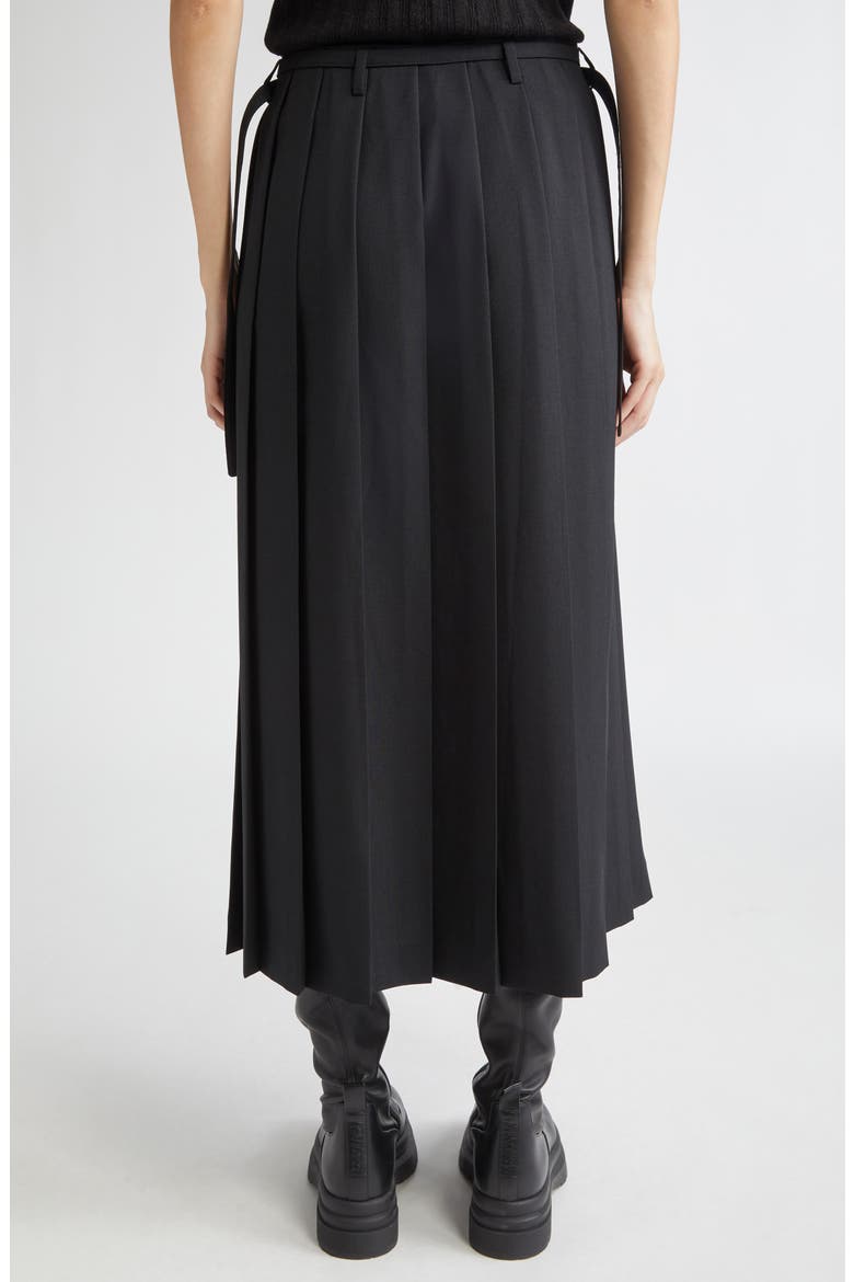 Pleated Long Skirt, Alternate, color, BLACK