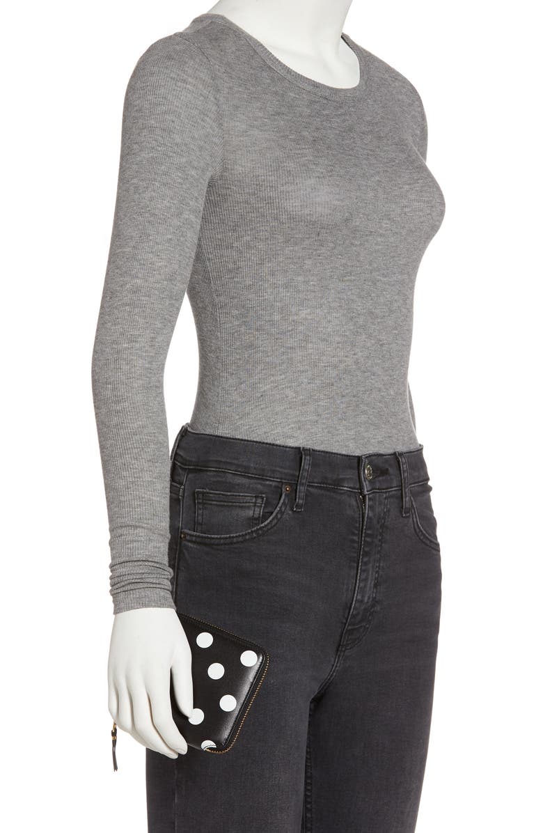 Comme des Garçons Wallets Dot Print Leather Wallet, Alternate, color, Black