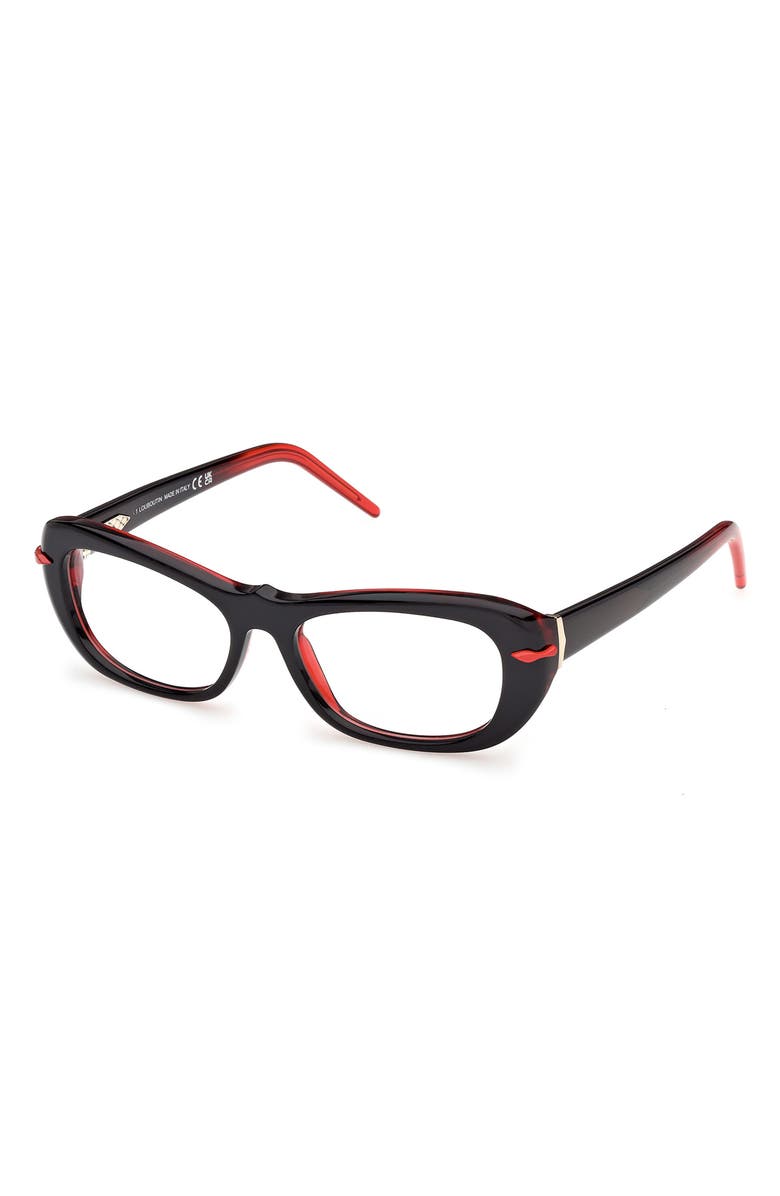 Christian Louboutin 53mm Geometric Optical Glasses, Alternate, color,