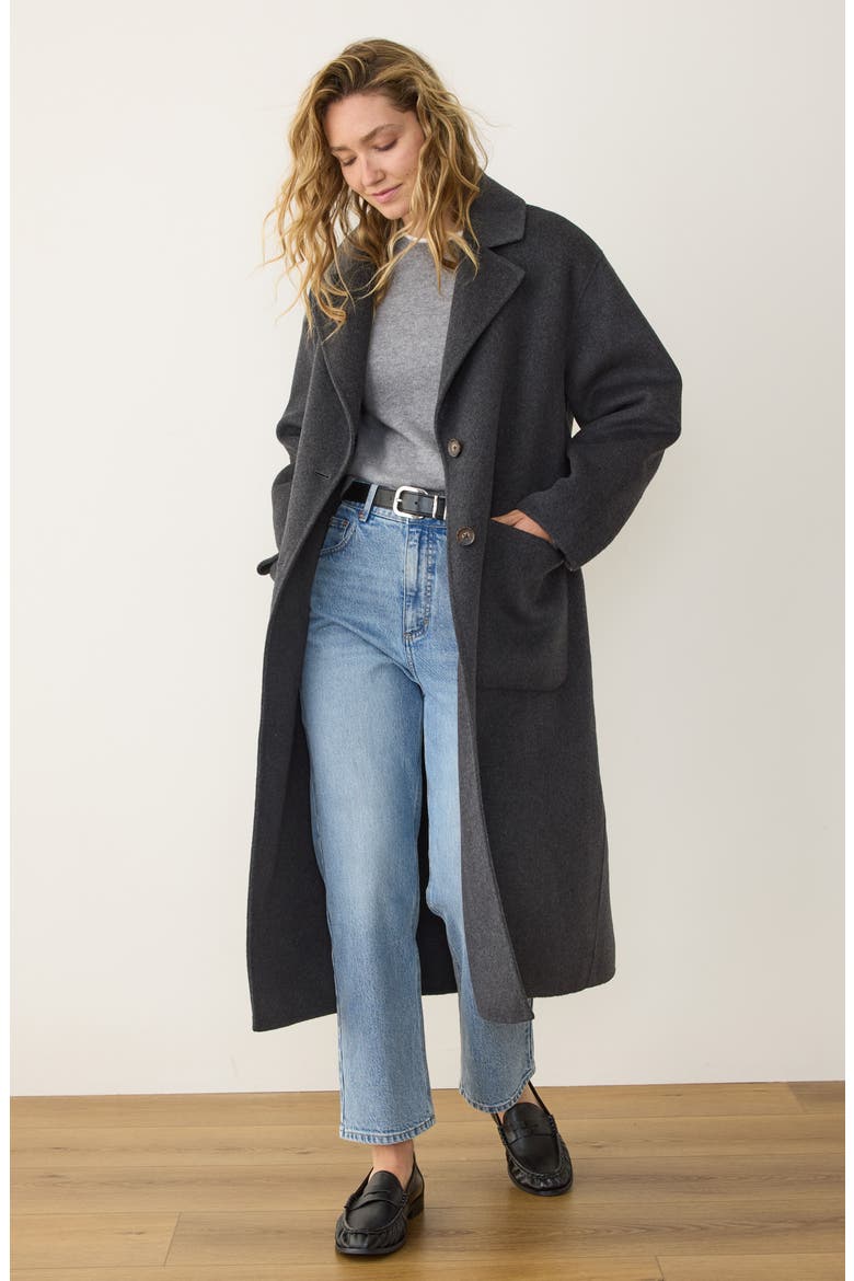 Colette Oversize Longline Coat, Alternate, color, CHARCOAL HEATHER