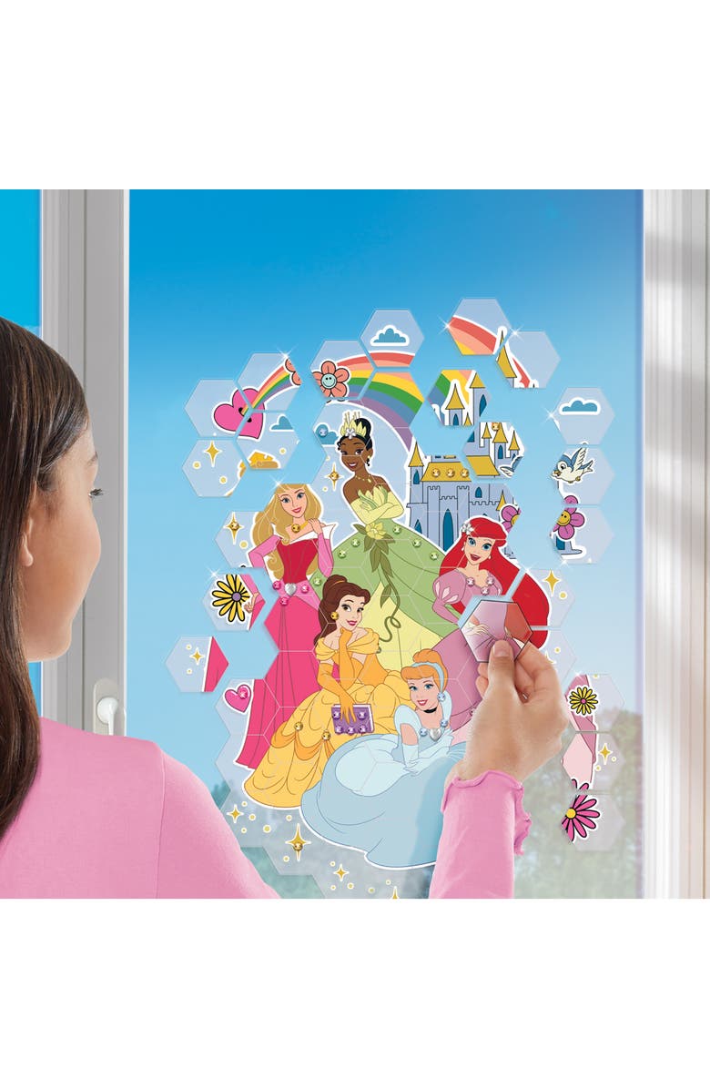 Disney Window Art Mosaic Princess 70 Pieces, Puzzle Window Clings, Alternate, color, Multicolored