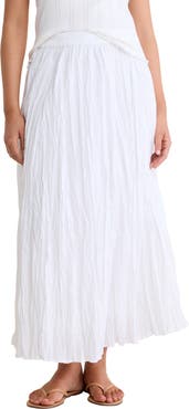 nz BY NIC AND ZOE Cotton Crinkle Maxi Skirt