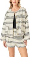 English Factory Stripe Tweed Cardigan