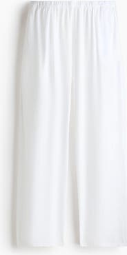 H&M Wide Linen-blend Trousers