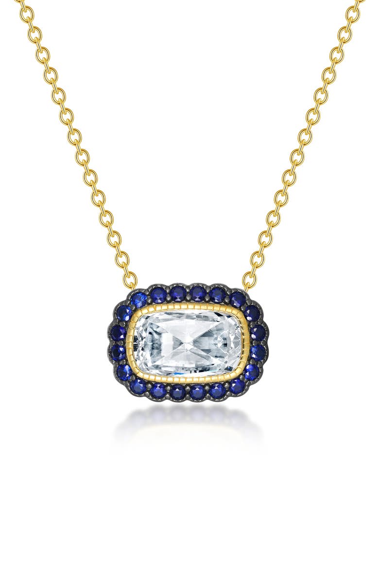 Art Deco Halo Pendant Necklace, Main, color, GOLD