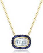 Lafonn Art Deco Halo Pendant Necklace