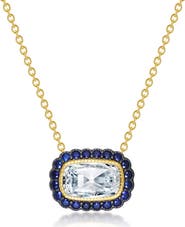 Lafonn Art Deco Halo Pendant Necklace