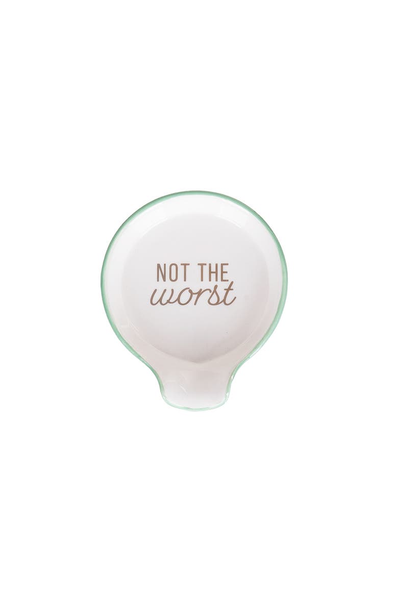 Not The Worst Spoon Rest Ceramic White, Main, color, White