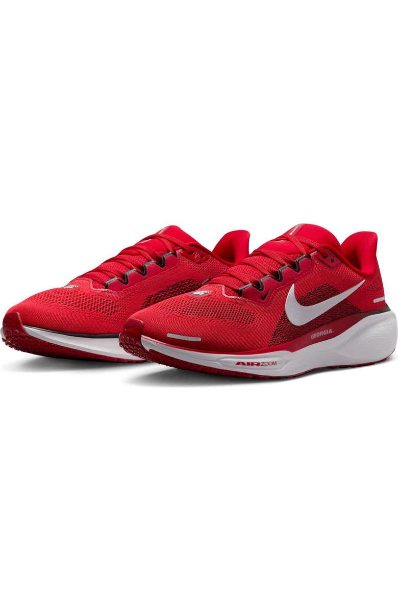 Nike Unisex Nike Red Georgia Bulldogs Zoom Pegasus 41 Running Shoes, Alternate, color,