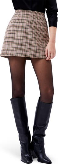 French Connection Gina Check Miniskirt | Nordstrom