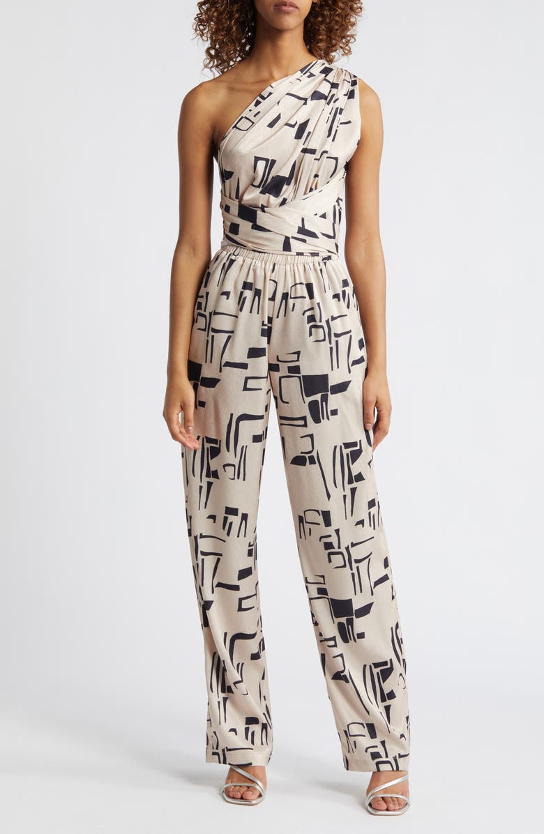 DIARRABLU Umy Tukki Noir Print Convertible Jumpsuit, Alternate, color,