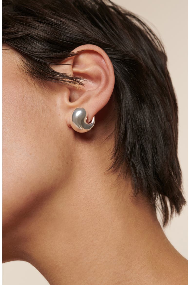 Nura Wrap Earrings, Alternate, color, STERLING SILVER