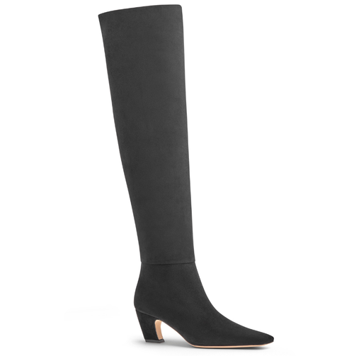 Neil J. Rodgers Meg Over The Knee Boot In Black Suede
