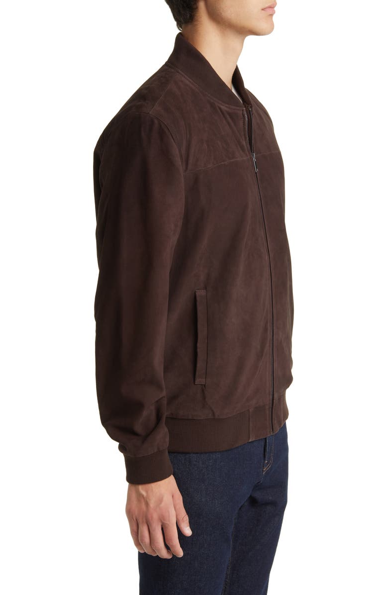 Nordstrom Suede Bomber Jacket, Alternate, color, 