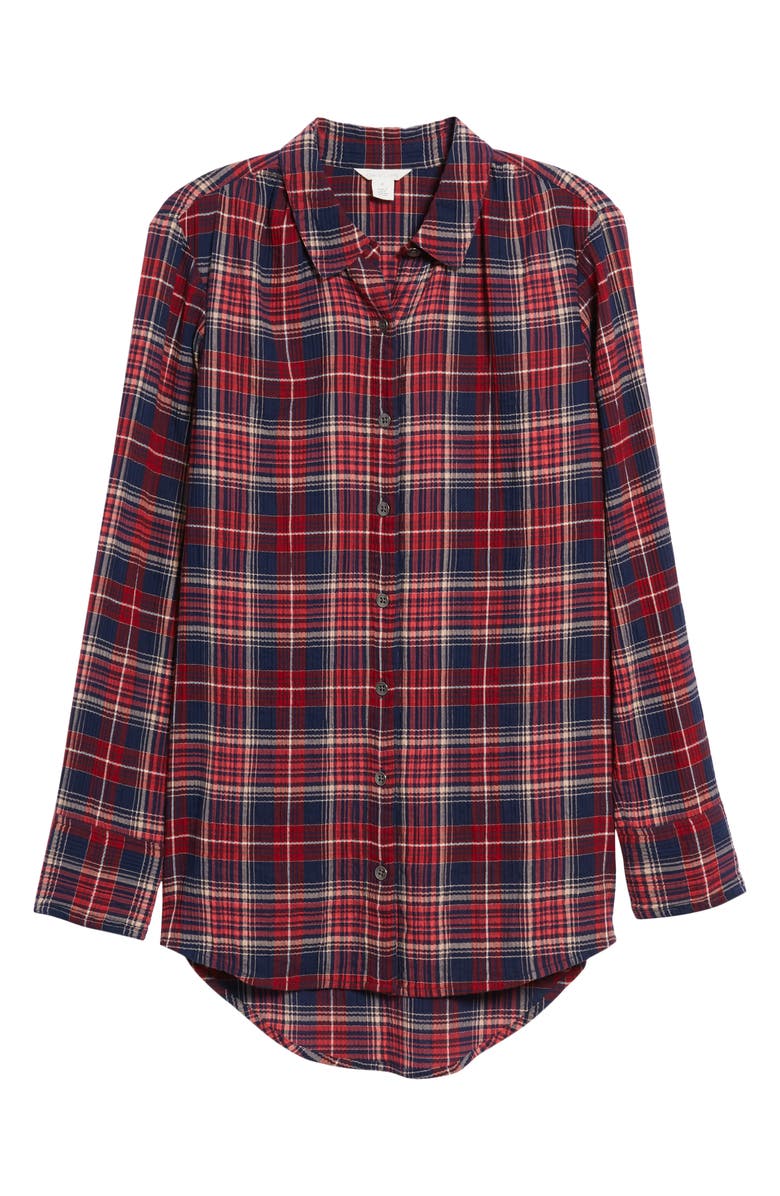 Caslon<sup>®</sup> Plaid Tunic Shirt, Alternate, color, 