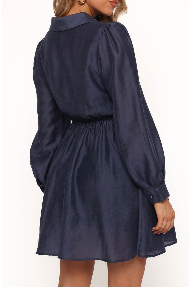 Everett Long Sleeve Minidress, Alternate, color, NAVY