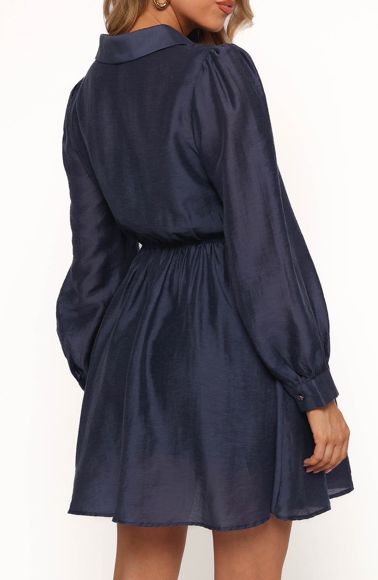 Petal & Pup Everett Long Sleeve Minidress, Alternate, color, Navy