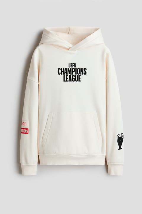 Brushed-Inside Printed Hoodie