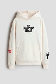 H&M Brushed-Inside Printed Hoodie
