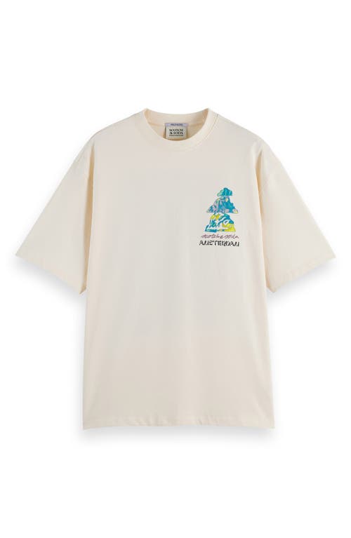 Scotch & Soda Oversize Graphic T-shirt In White