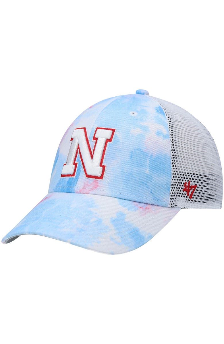 '47 Women's '47 White Nebraska Huskers Casey MVP Trucker Snapback Hat, Main, color, 