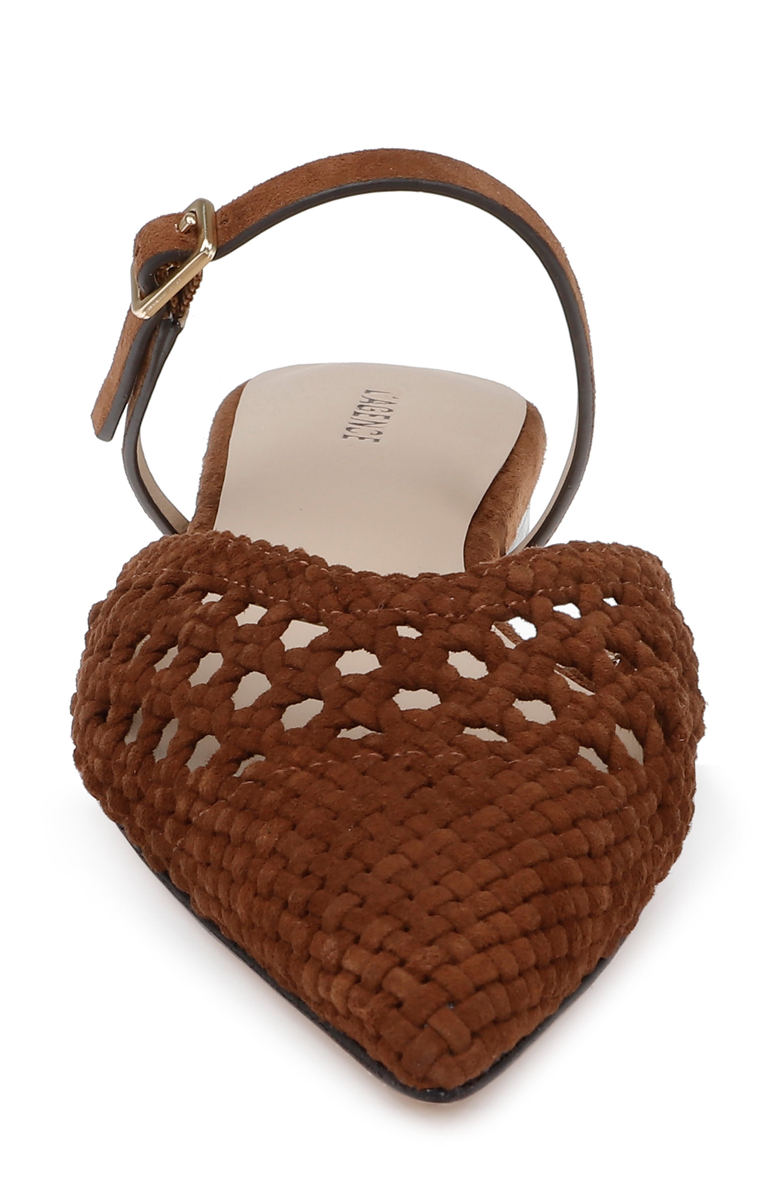 L'AGENCE Jacklyn Mary Jane Pointed Cap Toe Mule, Alternate, color, Buckskin Suede