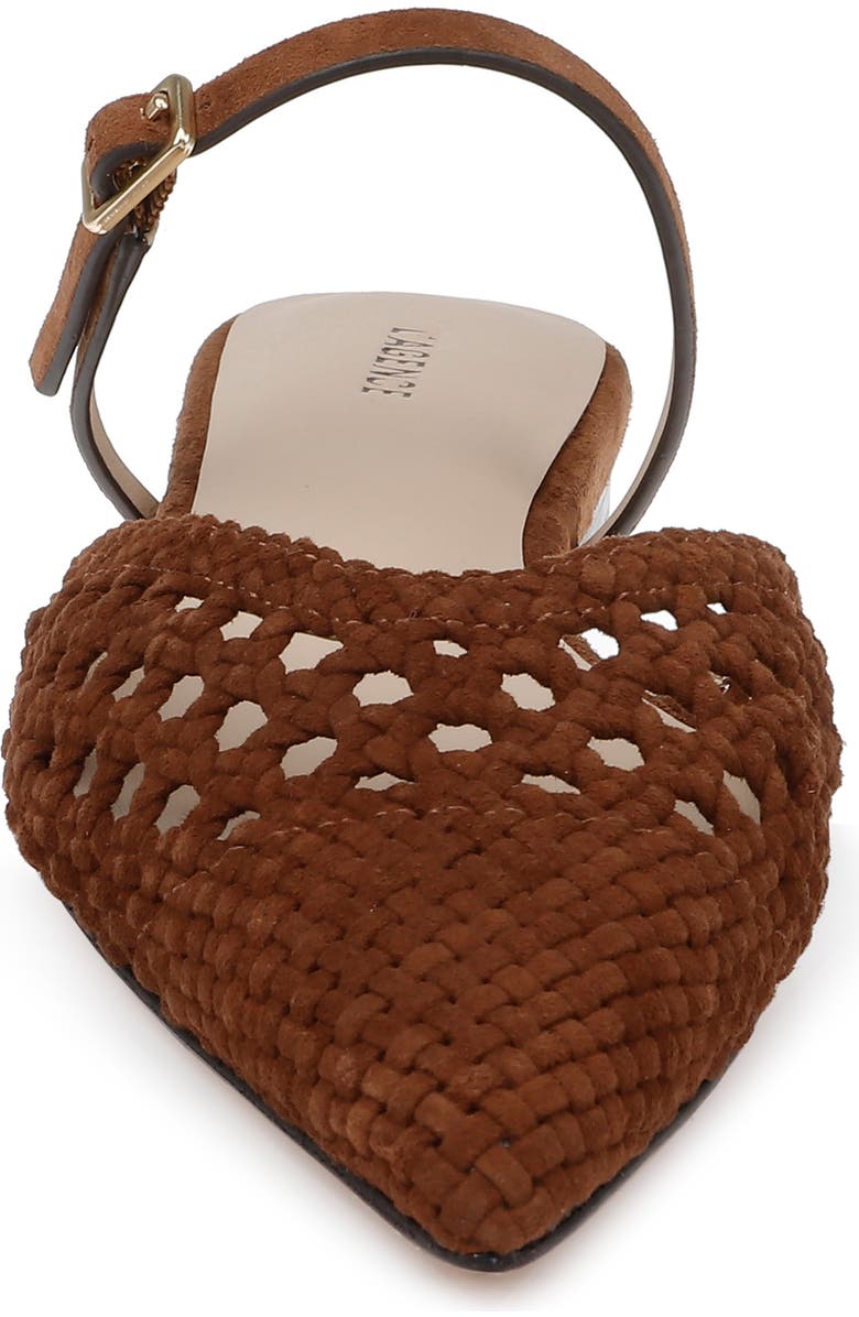 L'AGENCE Jacklyn Mary Jane Pointed Cap Toe Mule, Alternate, color, Buckskin Suede