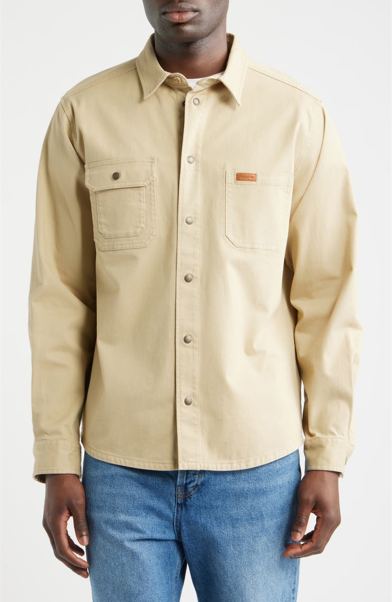 Pendleton Cotton Stretch Twill Work Shirt, Alternate, color, Tan/ Bridge Creek
