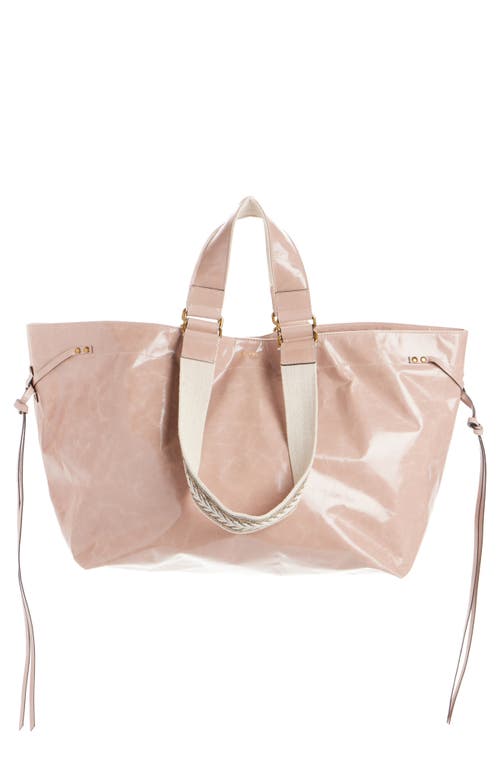 Isabel Marant Wardy Leather Shopper Tote In Pink