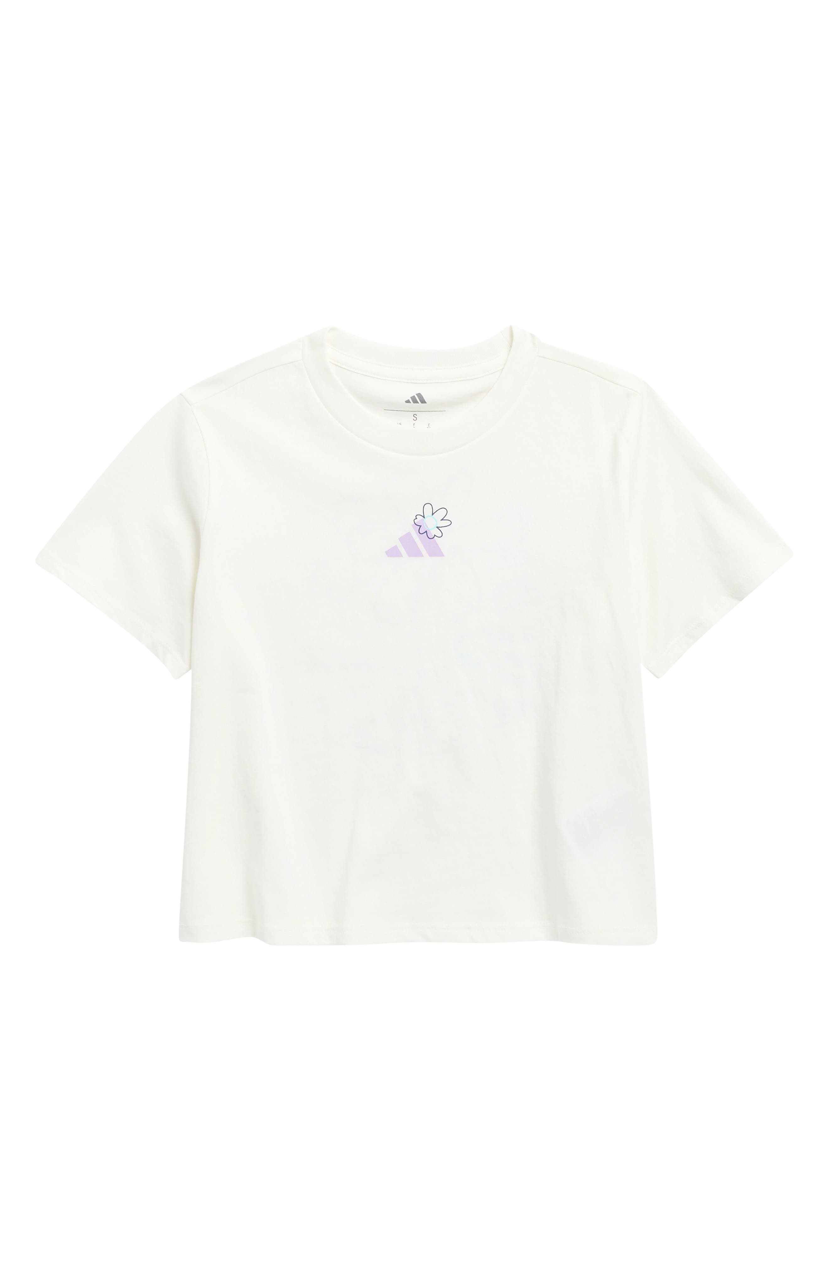 adidas Kids' Floral Logo Graphic T-Shirt