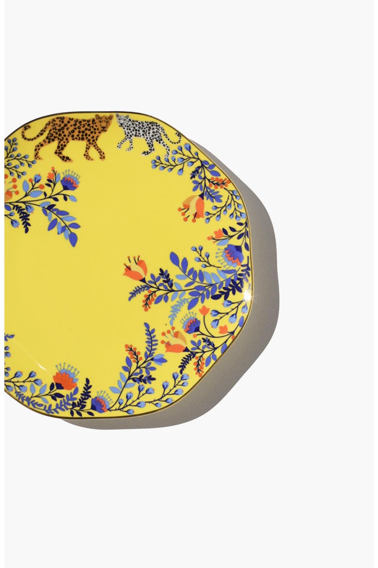Amazon Rainforest Bone China Salad Plate In Yellow, Alternate, color, Yellow
