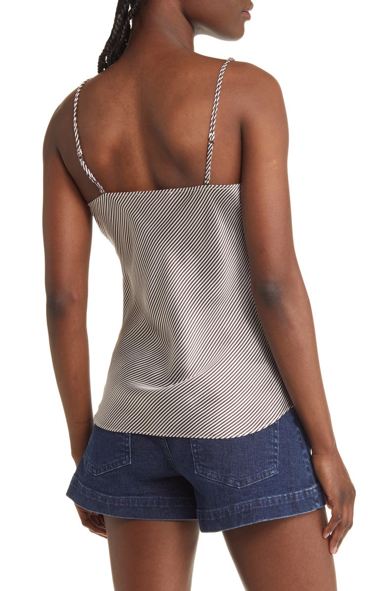 FRAME Stripe V-Neck Silk Camisole, Alternate, color,