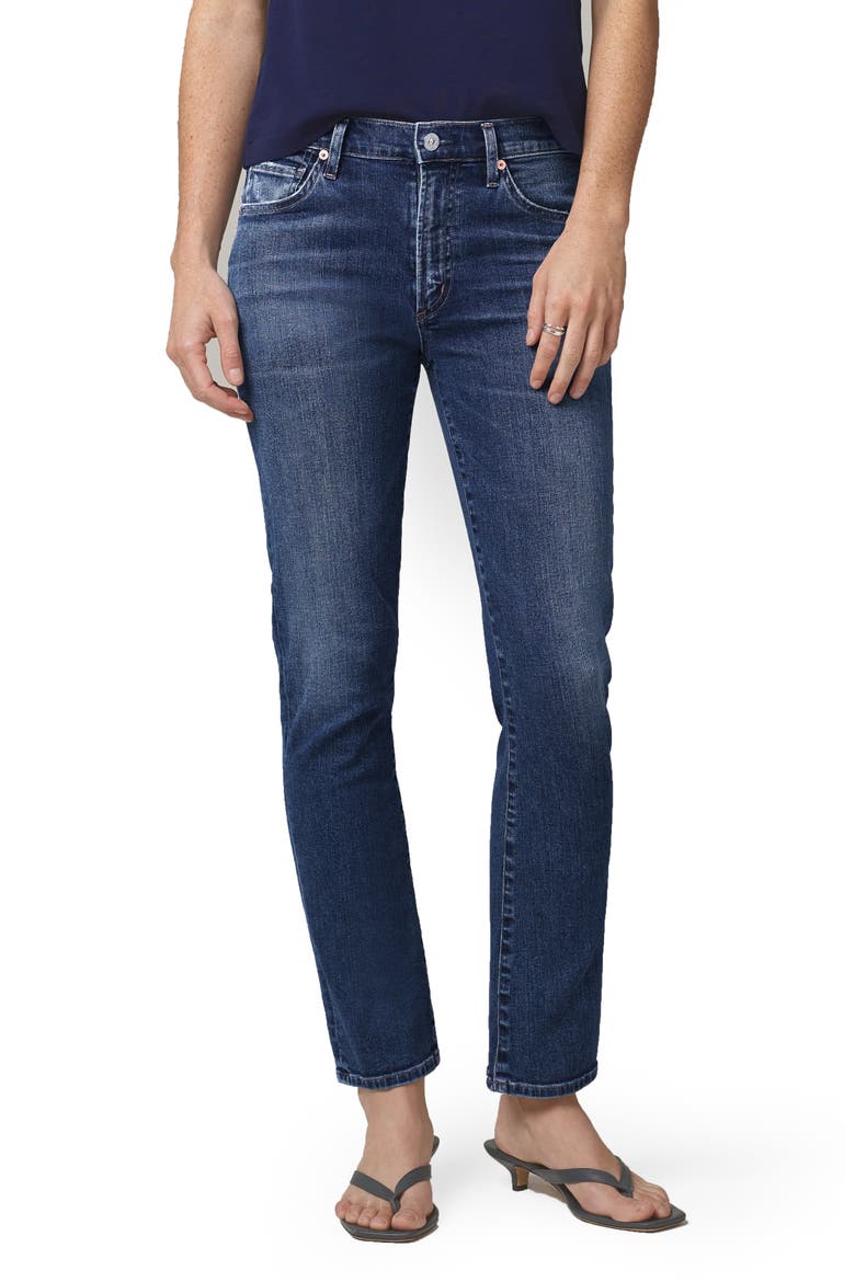 Skyla High Waist Ankle Cigarette Jeans, Main, color, CHARISMA