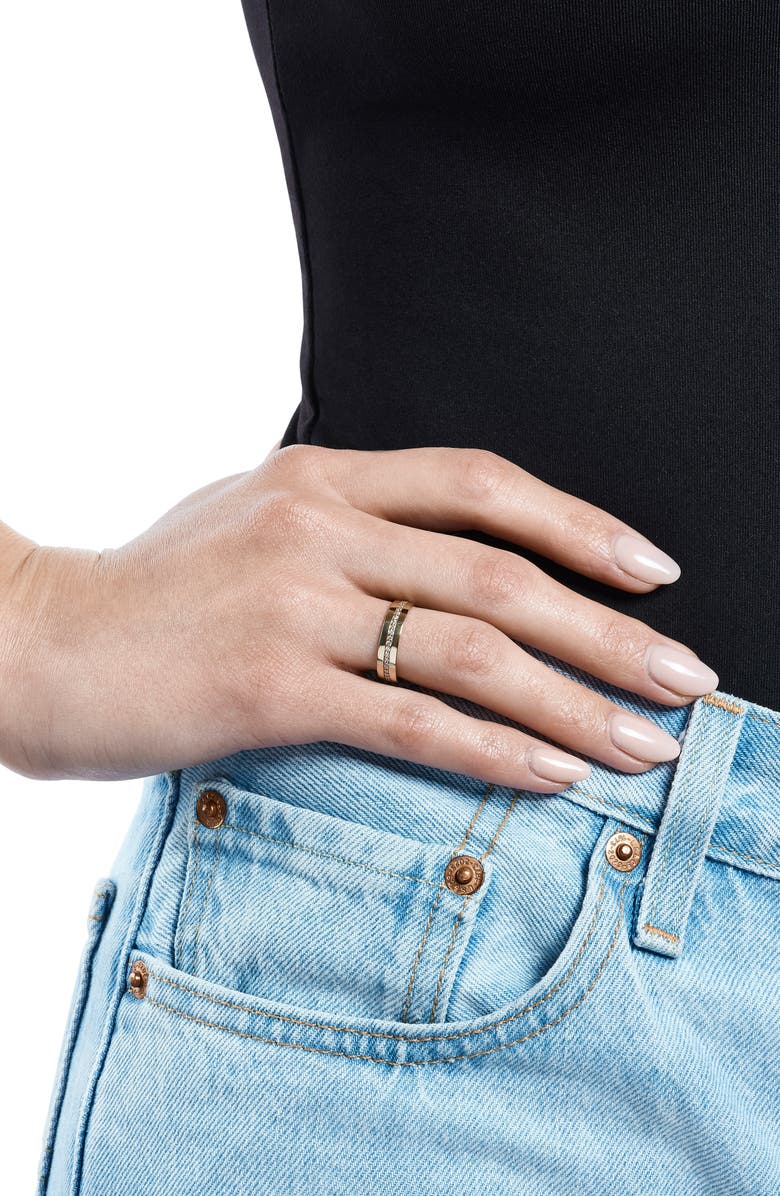 LANA Vanity 14K Gold Single Row Diamond Band Ring, Alternate, color, Yellow Gold