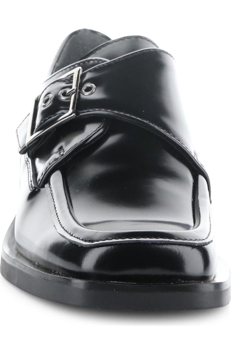 Bos. & Co. Eliza Moc Toe Monk Strap Loafer, Alternate, color, Black