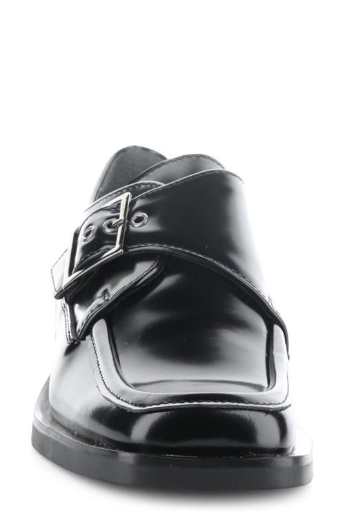 Bos. & Co. Eliza Moc Toe Monk Strap Loafer In Black