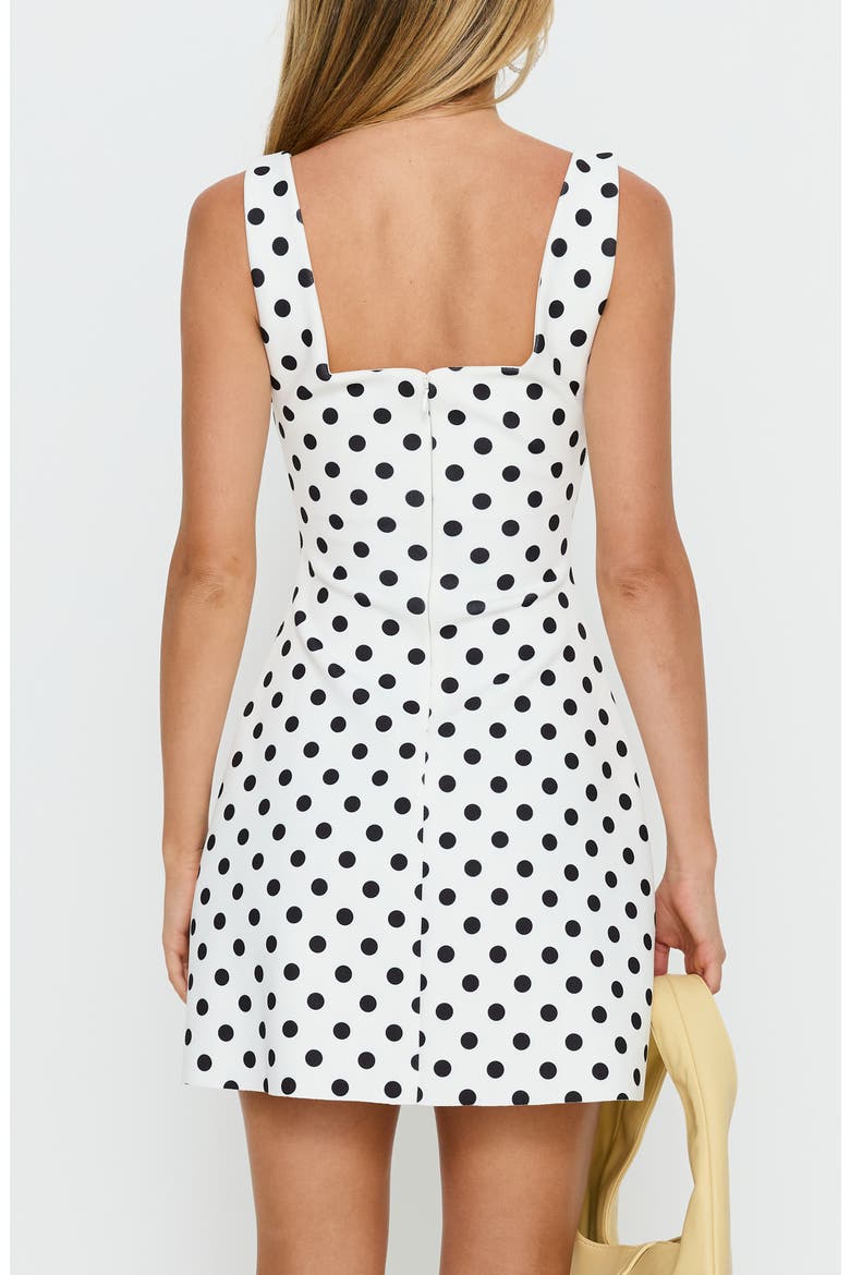 Bombshell Polka Dot Minidress, Alternate, color, BLACK POLKA DOT