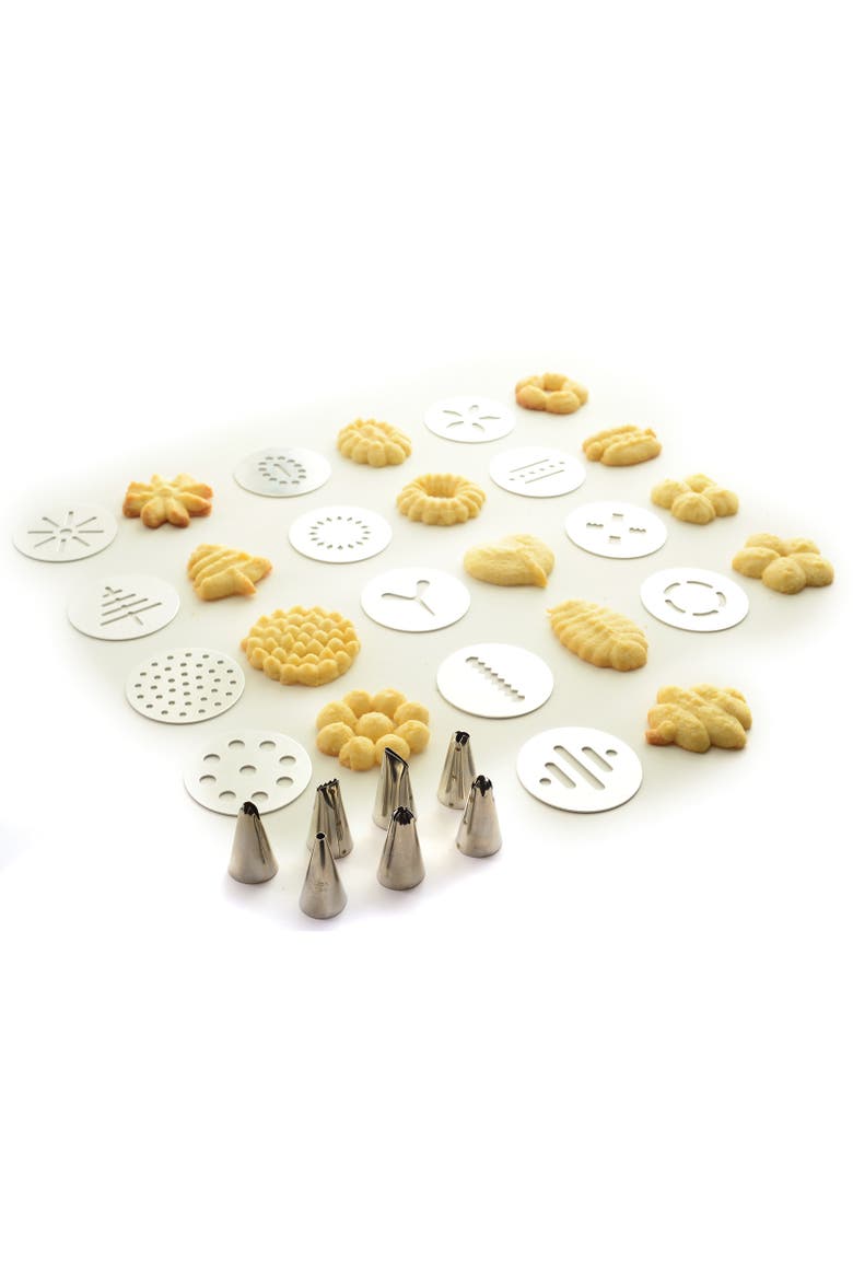 Stainless Steel Cookie and Icing Press with Storage Case, Black, Alternate, color, Black