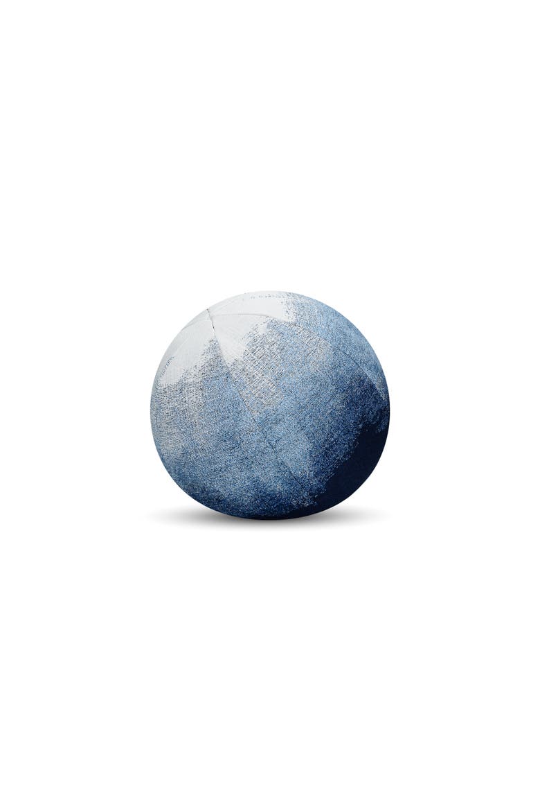 Artful Ombre Indoor & Outdoor Woven Accent Orb Pillow, Main, color, Midnight