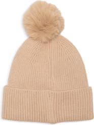 Nanette Lepore Animal Print Pom Beanie