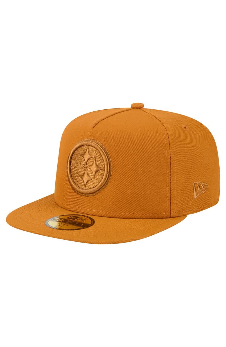 New Era Men's New Era  Brown Pittsburgh Steelers Color Pack A-Frame 59FIFTY Fitted Hat, Main, color, Brown