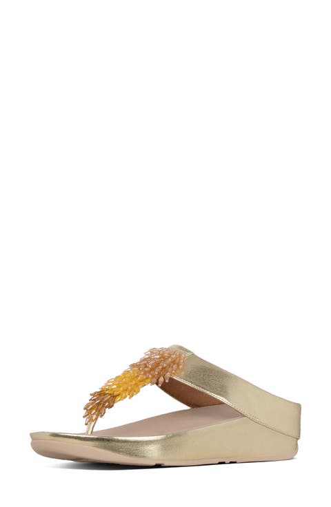 Rumba Ombré Bead Wedge Sandal (Women)