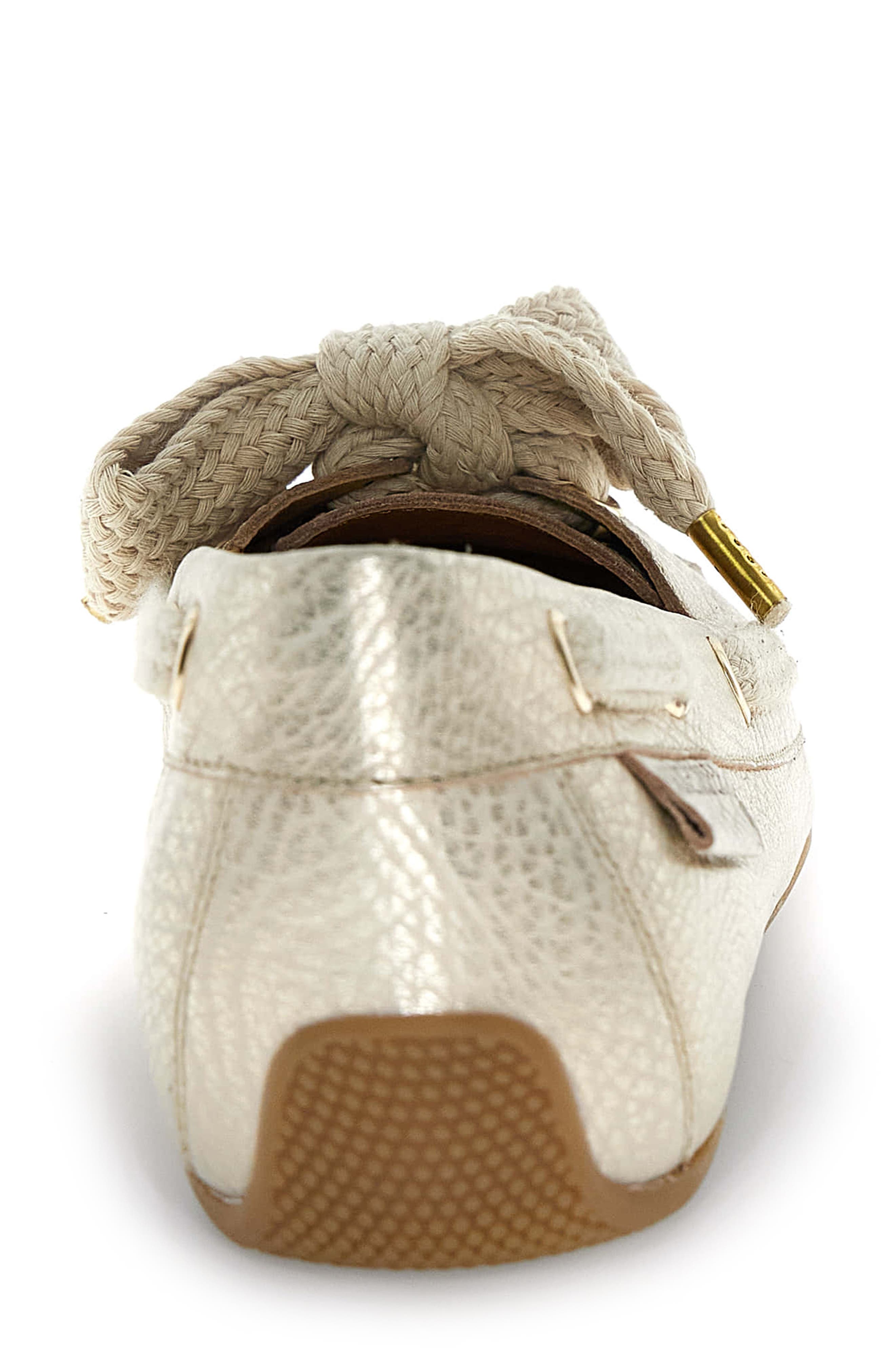 Candice Cooper Candy Boat Bow Loafer, Alternate, color, Platinum