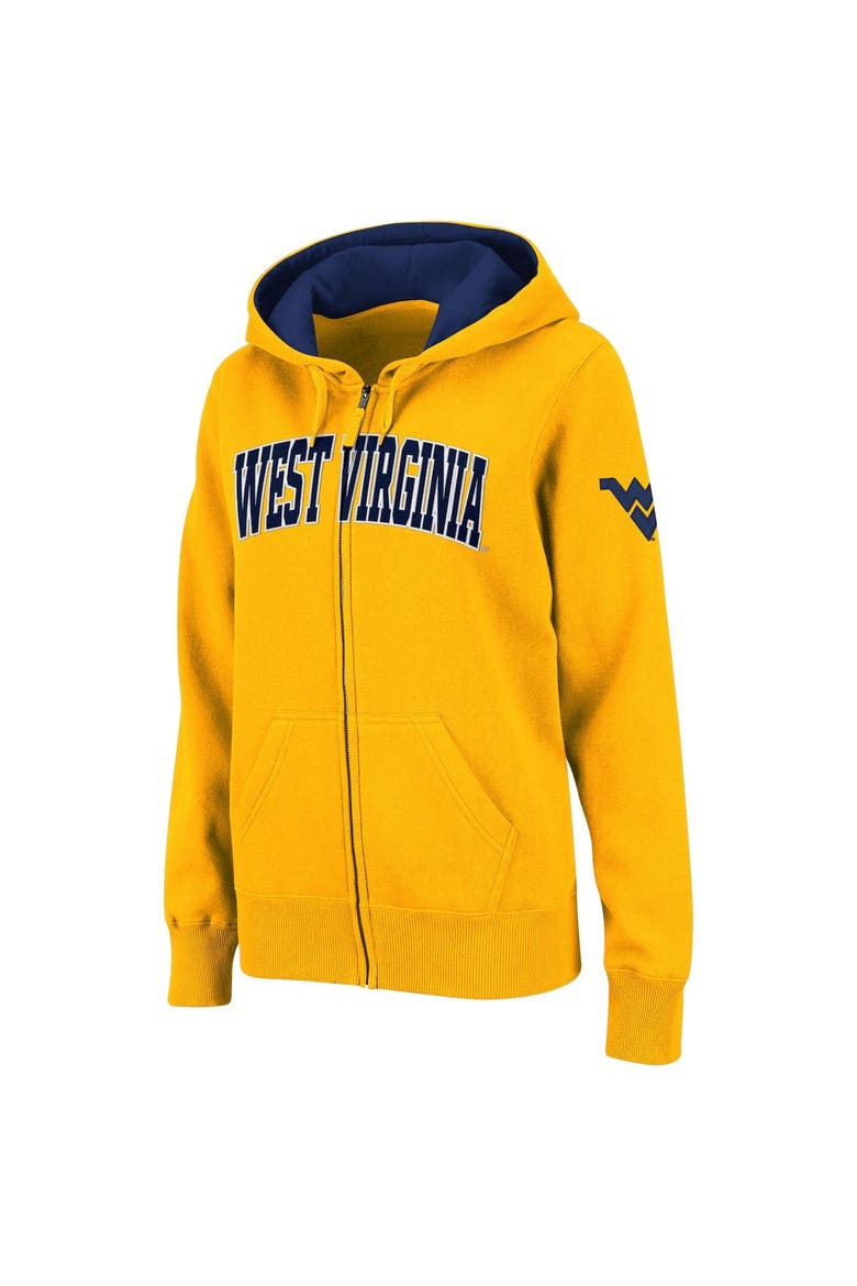 Women's Stadium Athletic Gold West Virginia Mountaineers Arched Name Full-Zip Hoodie, Alternate, color, Gold