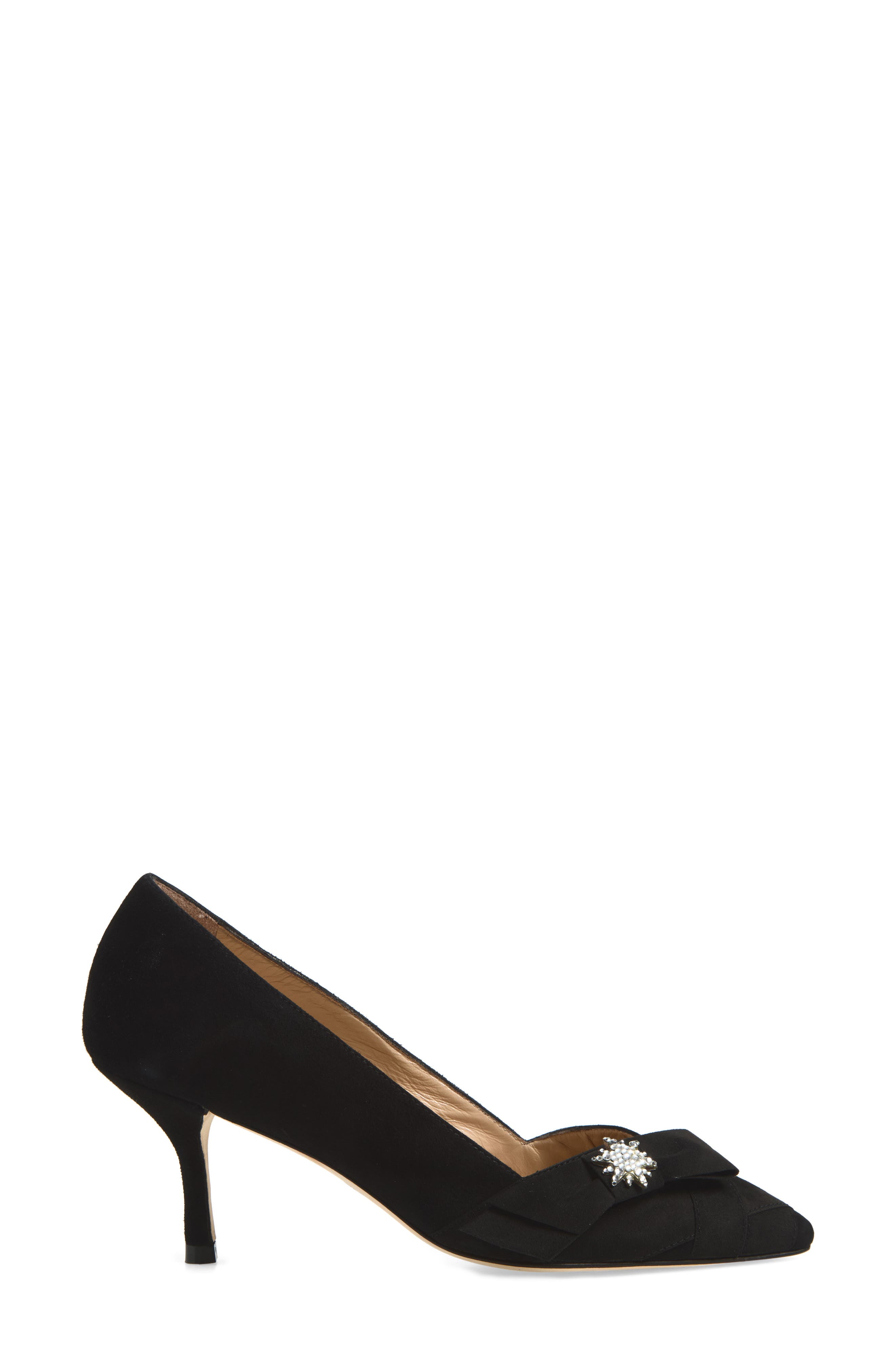 Jesse Crystal Star Pointed Toe Pump, Alternate, color, BLACK
