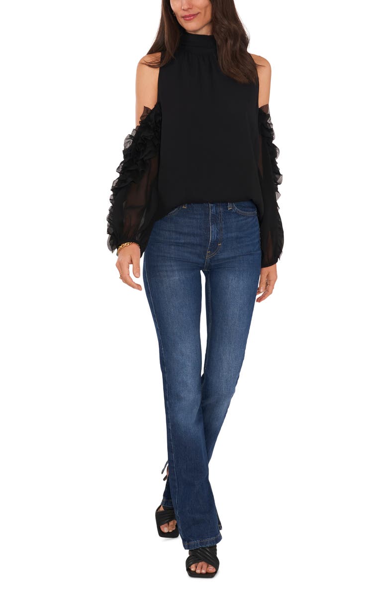 Vince Camuto Ruffle Sleeve Blouse, Alternate, color, 