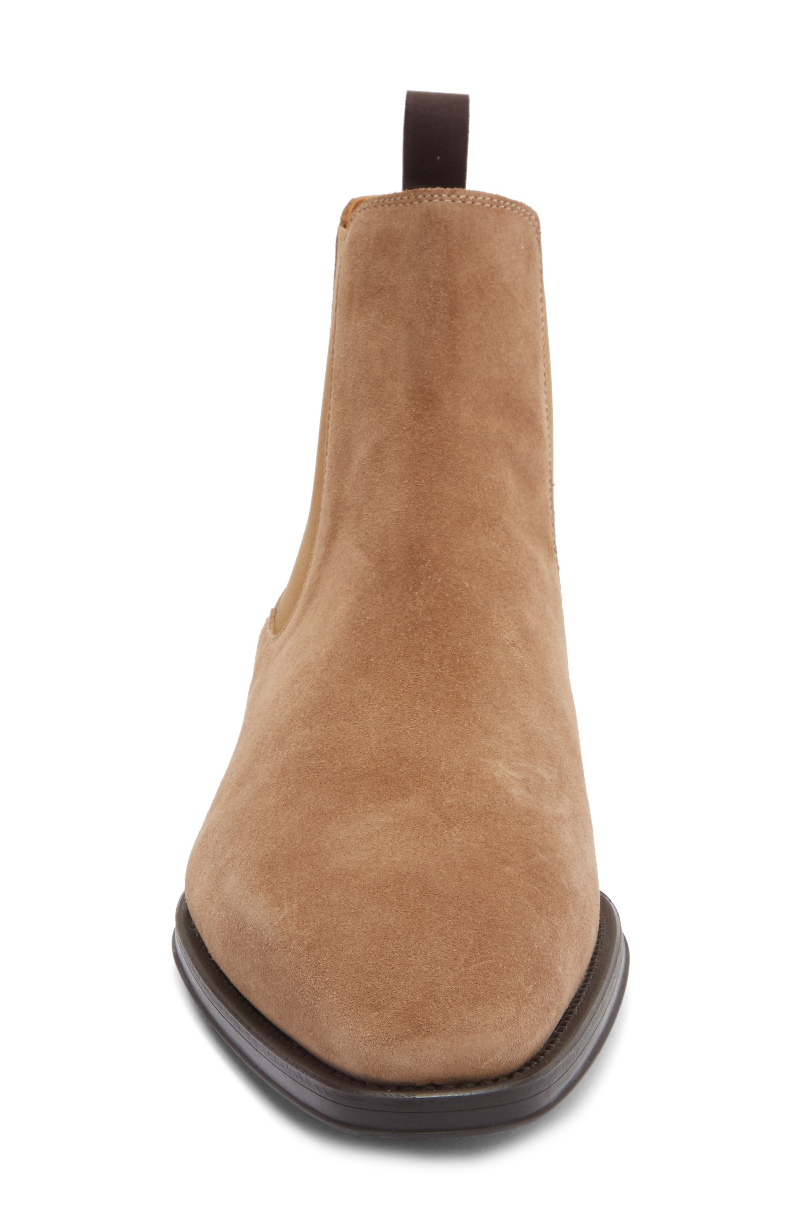 Magnanni Burlo Leather Chelsea Boot, Alternate, color, Castoro Suede
